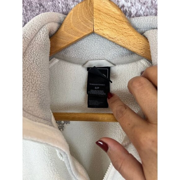 The North Face Vest Women’s S White Grey Zip-Up Fleece Jacket Gorpcore Casual - Picture 8 of 15
